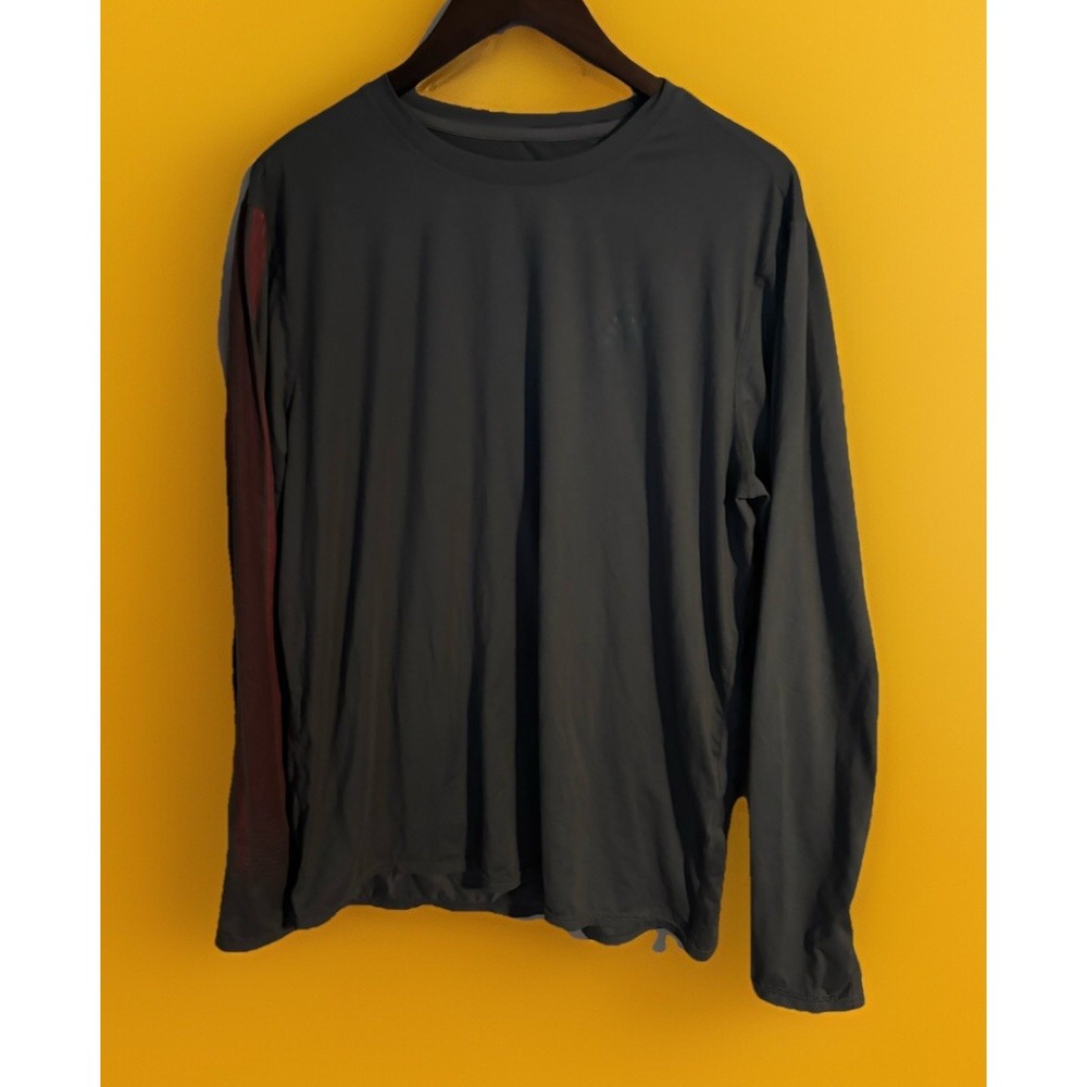 Gerry Men's Performance Long-Sleeve Shirt XL‎ Stretch Athletic Wear Gray Red